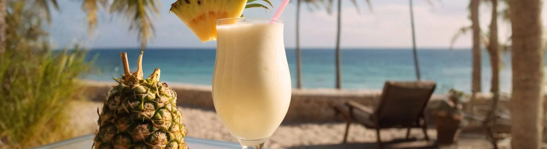 pina colada on a torrevieja beach