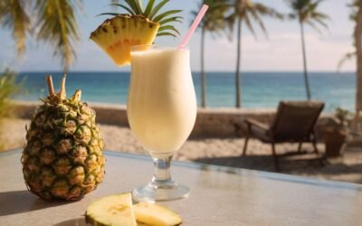 pina colada on the beach in torrevieja