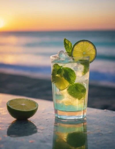 fancy mojito with lime